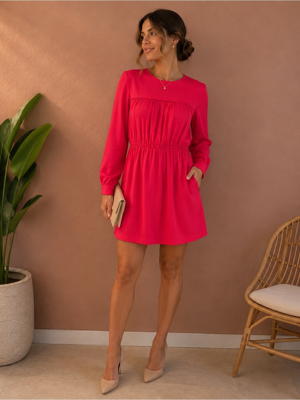 MADEWELL Pink Silk Dress